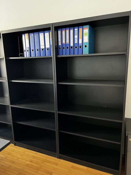 Birou office, Rollbox si dulap cu rafturi