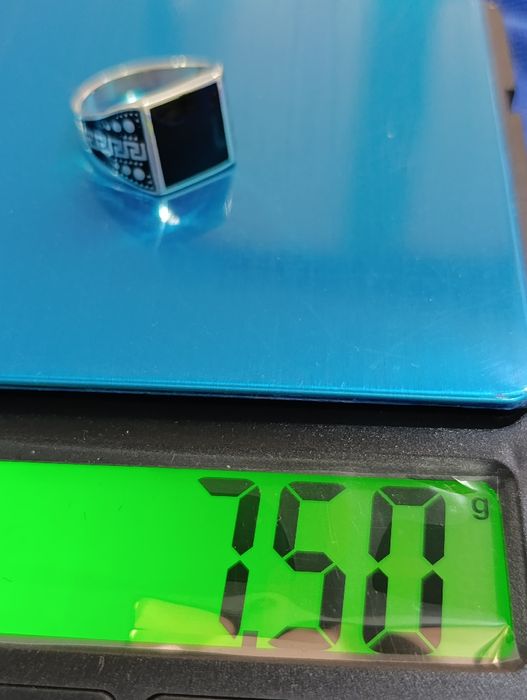 Мужская серебряная кольцо,размер 21,5 вес 7,50 Проба 925 Версаче