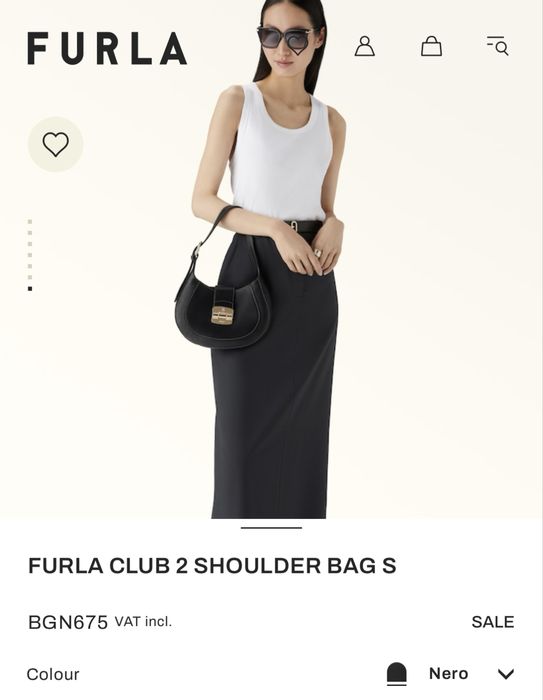Оригинална кожена чанта Furla "Club 2 S"