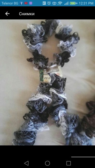 Нови ръчно плетени шалове с ,,омбре,,ефект в 2 цвята