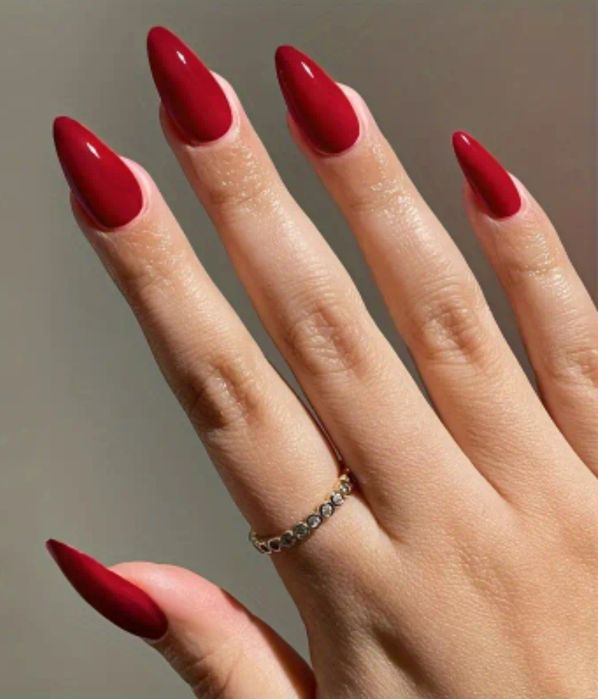 Unghii false mâini sau picioare culoare roșu, alb sau albastru