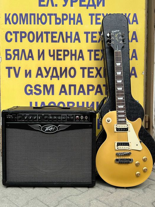 Електрическа Китара EPIPHONE Les Paul Classic GOLD + Кубе PEAVEY ValveKing VK 112 50W RMS / 16 Ohms