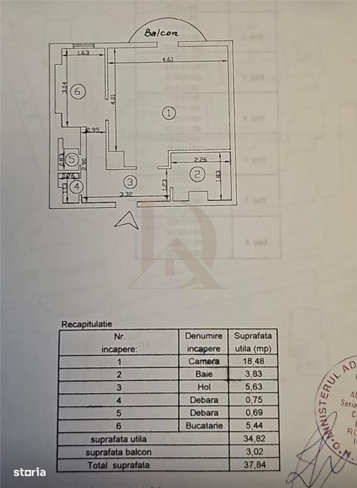Pacurari - Petrom , apartament 1 camera , etaj 2, bloc cadre 1989