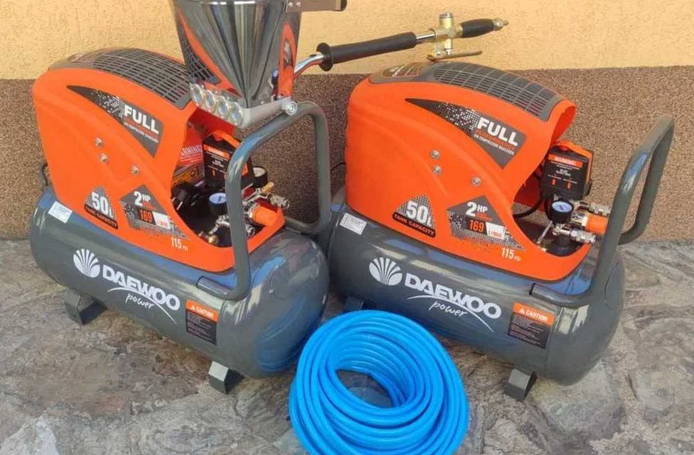 Pompa Tencuit 60mp/h Profesionala cu 2 Compresoare 100L NOUA