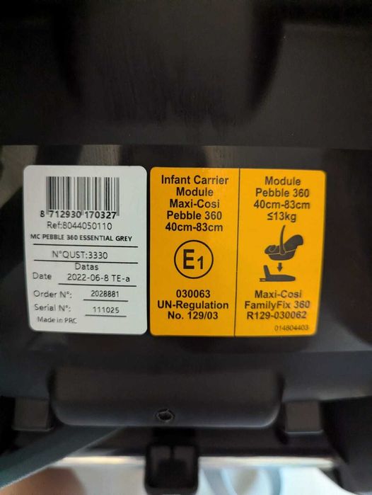 Scoica auto MAXI COSI Pebble 360 Essential 0-13kg