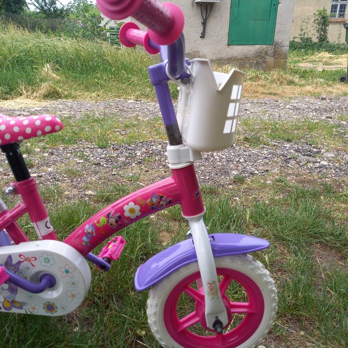 Детски велосипед с родителски контрол Мини Маус 10"