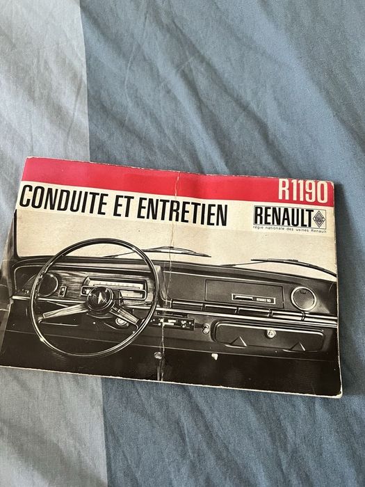 Оригинална книжка за Булгаррено / Bulgarrenault 10 1968 г.
