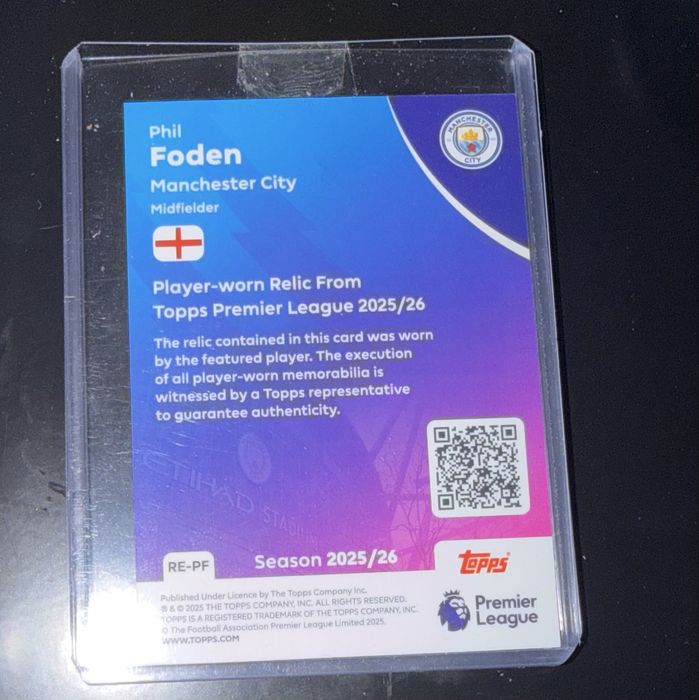 Карта на Phil Foden Relic