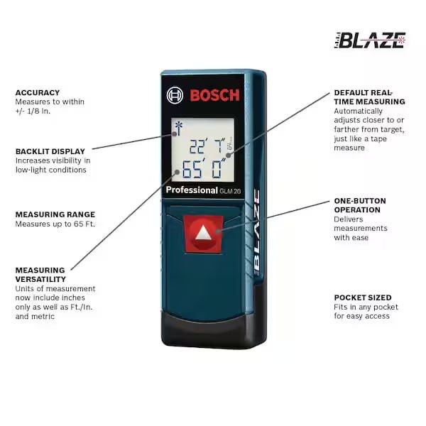 Лазерный дальномер BOSCH GLM-20 Professional