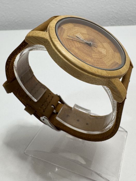 Ceas barbati din lemn Bambus, Vavona.