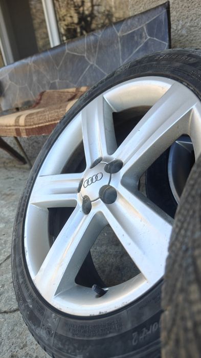 5х100 джанти Ауди 17ки със зимни гуми