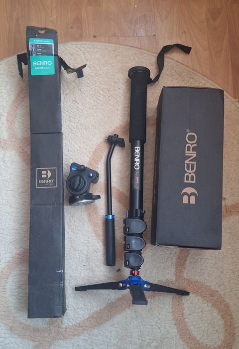 Monopied Benro A38FD+ cap fluid Benro S2