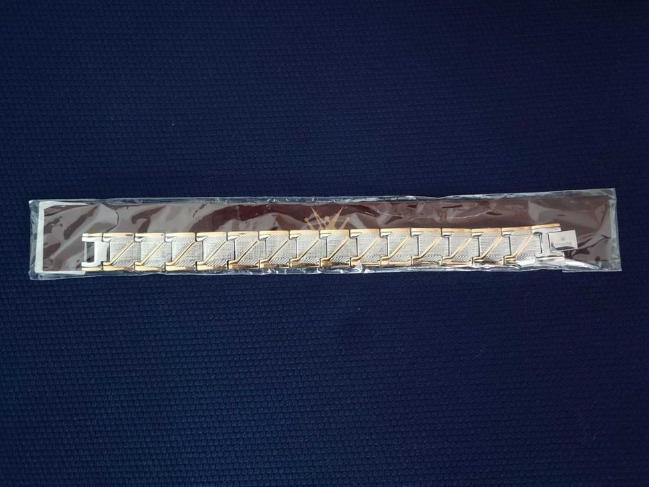 Магнитна мъжка гривна 5в1, с германий, турмалин и инфраред, НОВА!