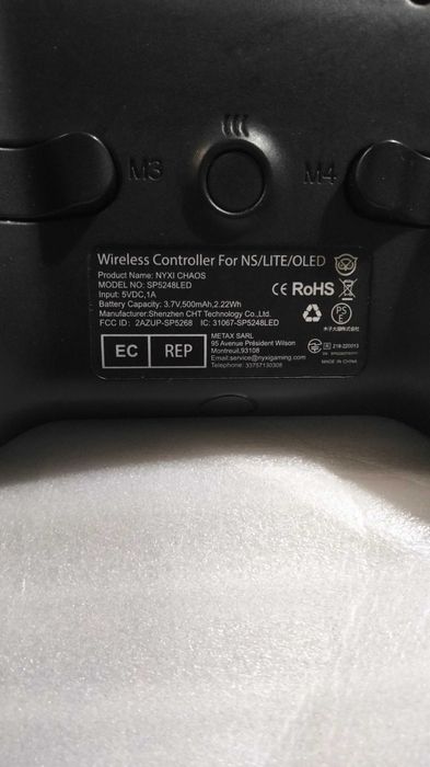 Controler Nintendo Switch negru pentru versiunea 1 sau 2 wireless