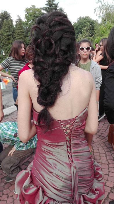 Бална рокля-комплект с чанта и обувки