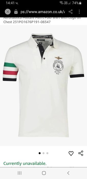Aeronautica Militare Pique Cotton XL - 2XL НОВО ОРИГИНАЛ Мъжка Тениска