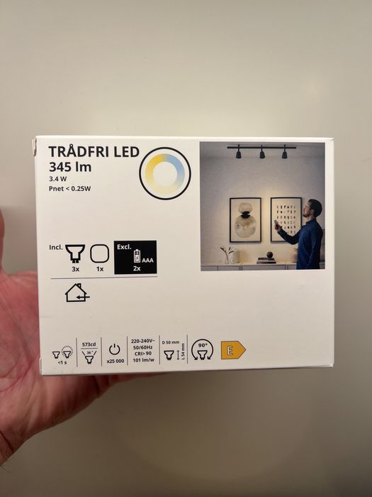 Tradfri led ikea spoturi inteligente cu telecomanda lumina calda