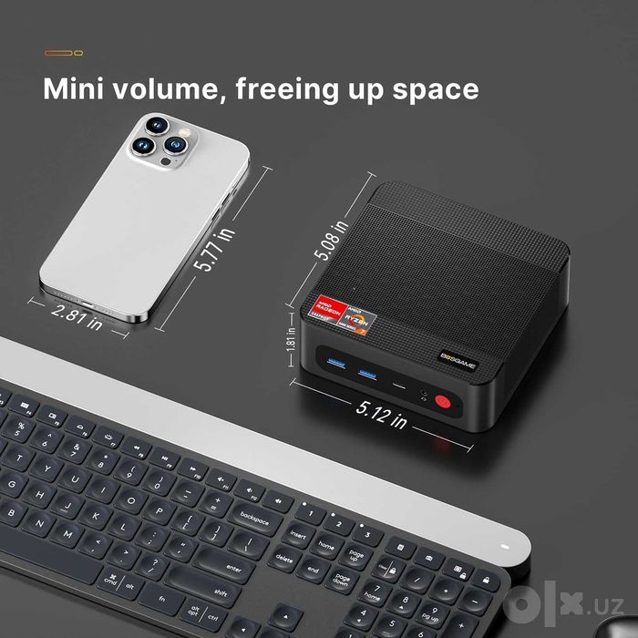Mini PC Мини Пк Bosgame Effizen P4 Ryzen 7 5700U 32Gb DDR4 1Tb M2 SSD