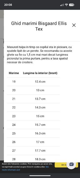 Ghete Bisgaard marimea 24