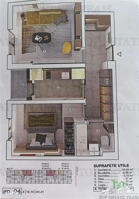 Apartament modern 2 camere, toate utilitatile,incalzire in pardoseala — fotografia 1