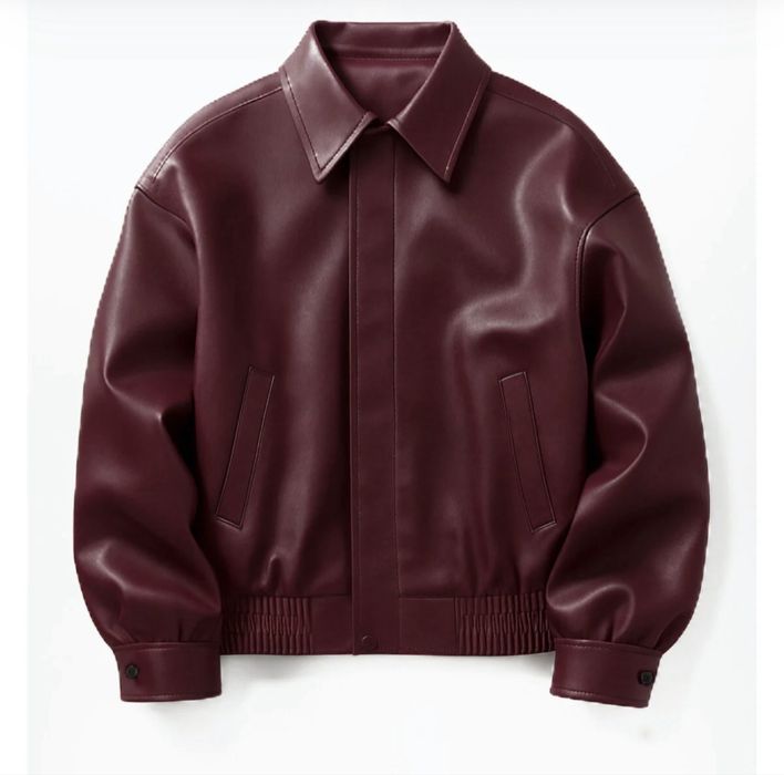 Кожено яке в бордо