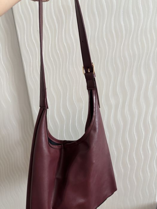Сумка-шоппер бордового цвета