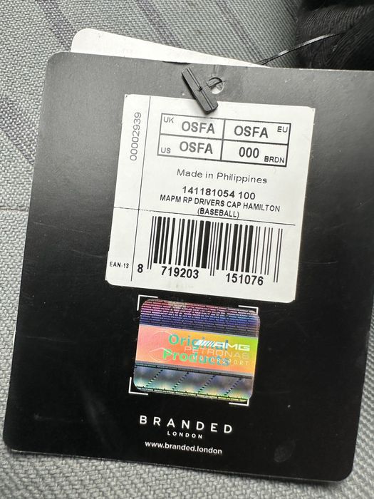 Шапка Mercedes AMG F1 Lewis Hamilton Baseball Drivers Cap - Black