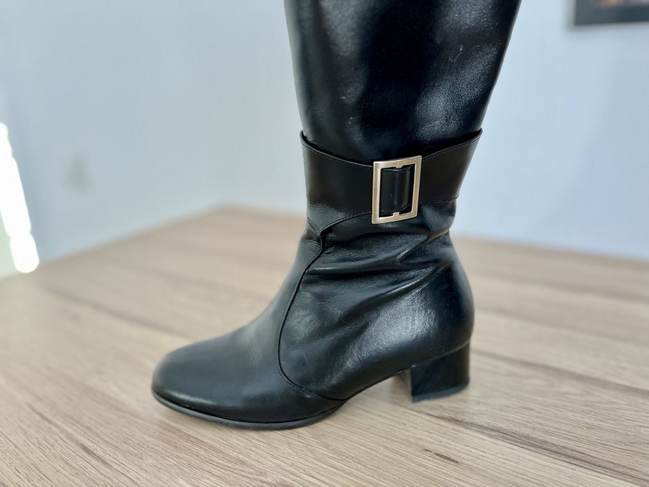 Cizme lungi piele naturala marimea 34