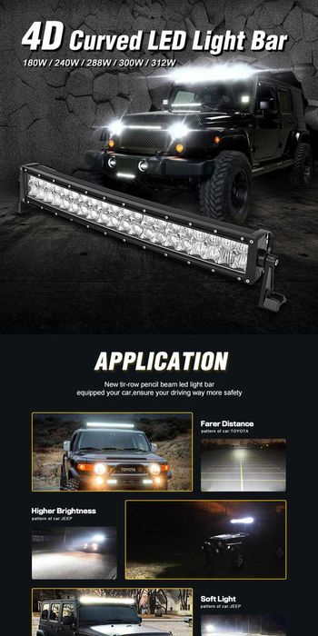 LED BAR -извит- 105см. -594W