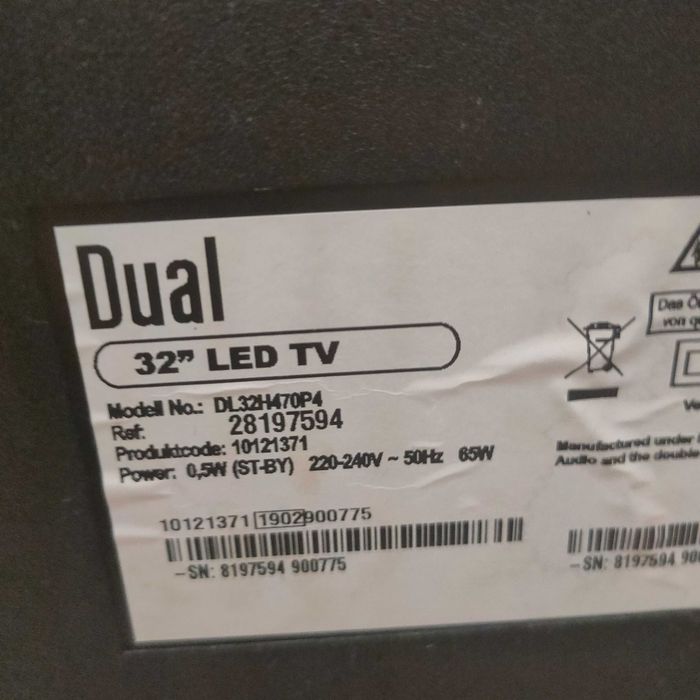 Телевизор 32 инча Dual за ремонт