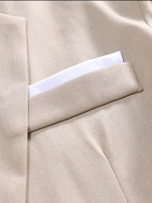 Официален бежов костюм 3XL