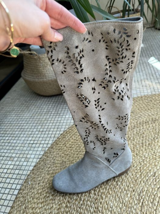 Сапоги замша