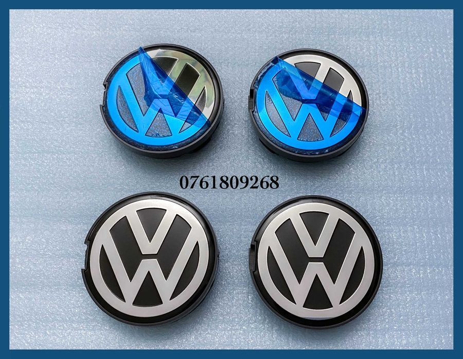 Set 4 capace 55mm 6N0601171 jante aliaj VW Golf Jetta Passat Fox Lupo