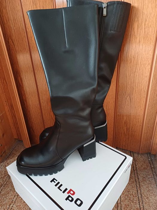 Нови ботуши FILIPPO естествена кожа ,номер 40 ,носени само 2 часа
