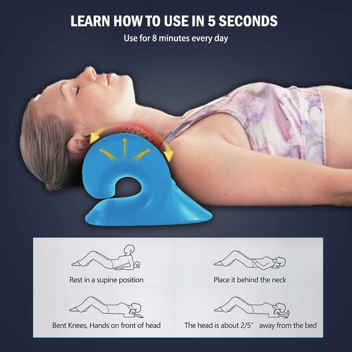 Perna cervicala portabila pentru relaxare gat si umeri, reduce durerea
