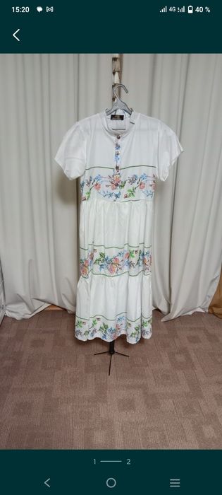 Белое летнее платье