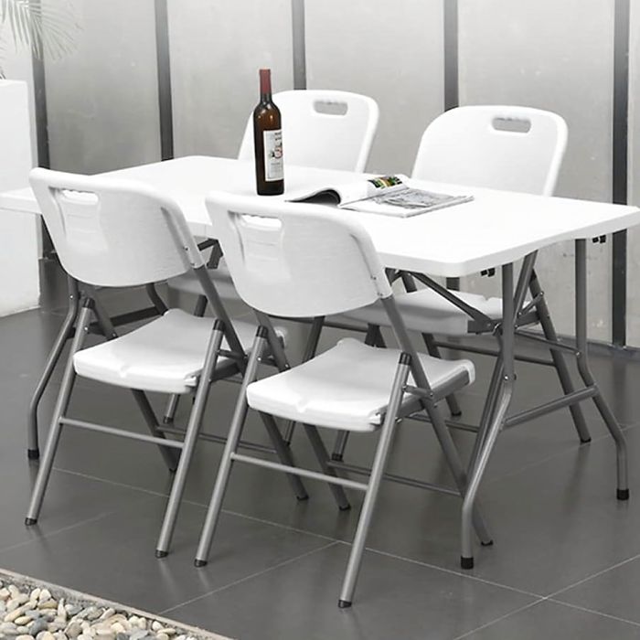 Комплект 4 броя сгъваеми кетъринг столове за градина и събития - удобн