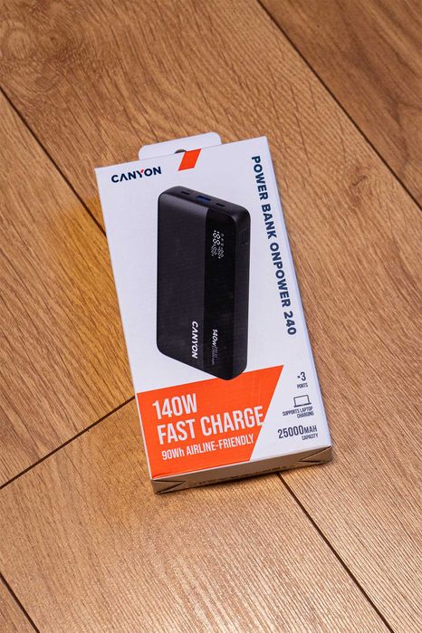 Външна батерия - Power Bank Canyon OnPower 240 - 140W PD3.1 25.000mAh
