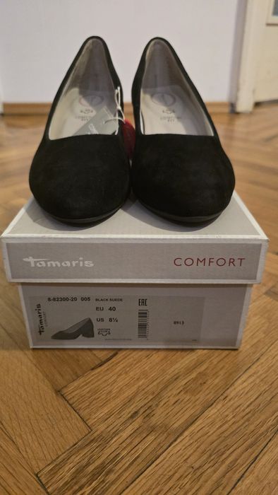 Tamaris Black Suede 40 номер