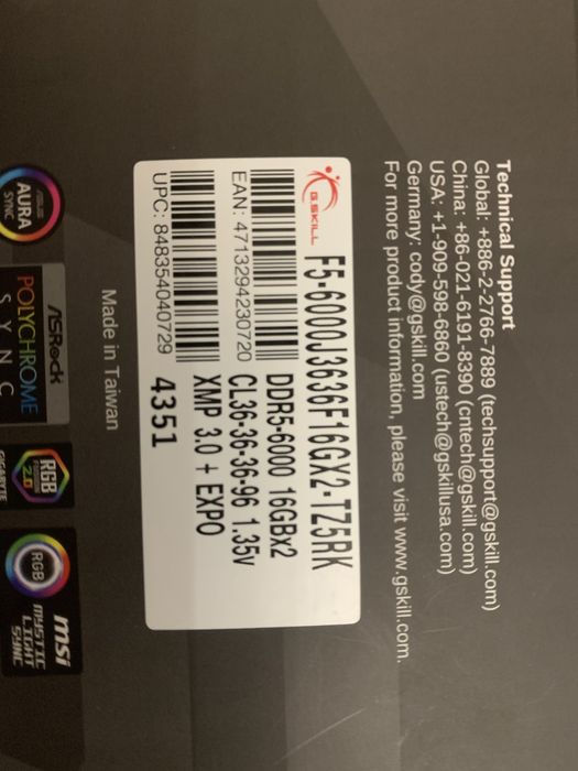 Продам оперативную память DDR5 32GB