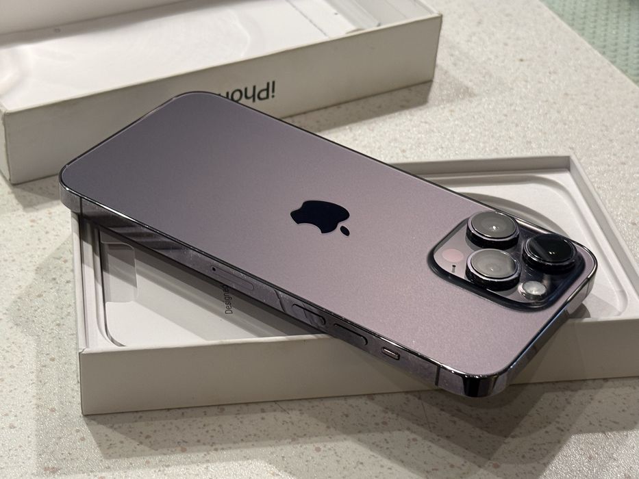 iPhone 14 Pro Max 128GB Deep Purple – Перфектен, 100% Батерия!
