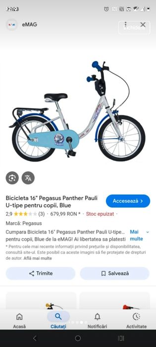 Vând bicicleta Pegasus Panther Pauli