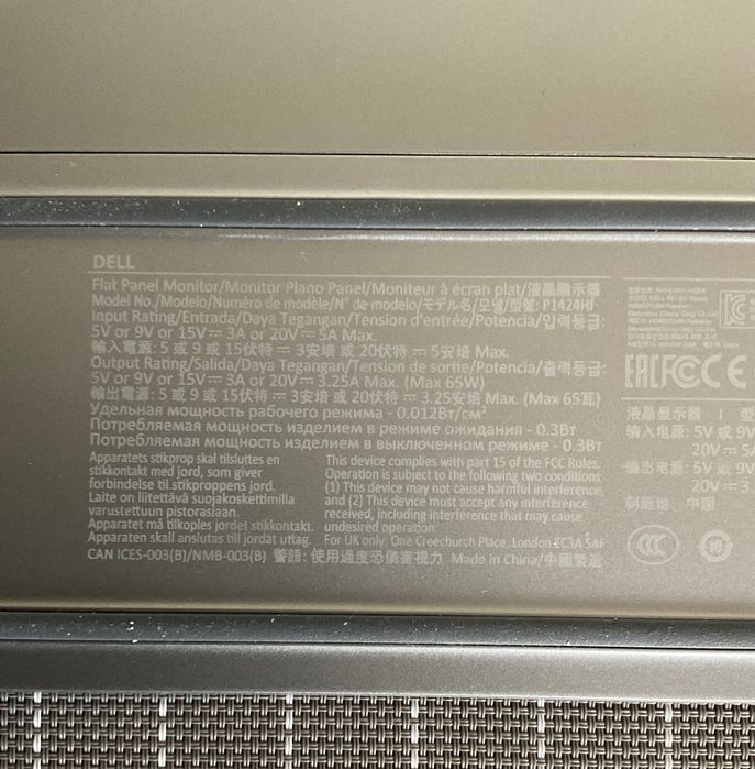 Портативный монитор Dell P1424H