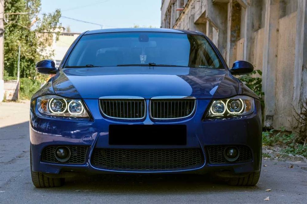 Faruri BMW Seria 3 E90 03.05-11 Angel Eyes LED Negru