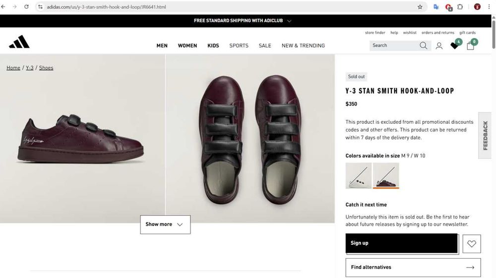 Y-3 Stan Smith Hook-and-Loop (Yohji Yamamoto) Оригинал 100%