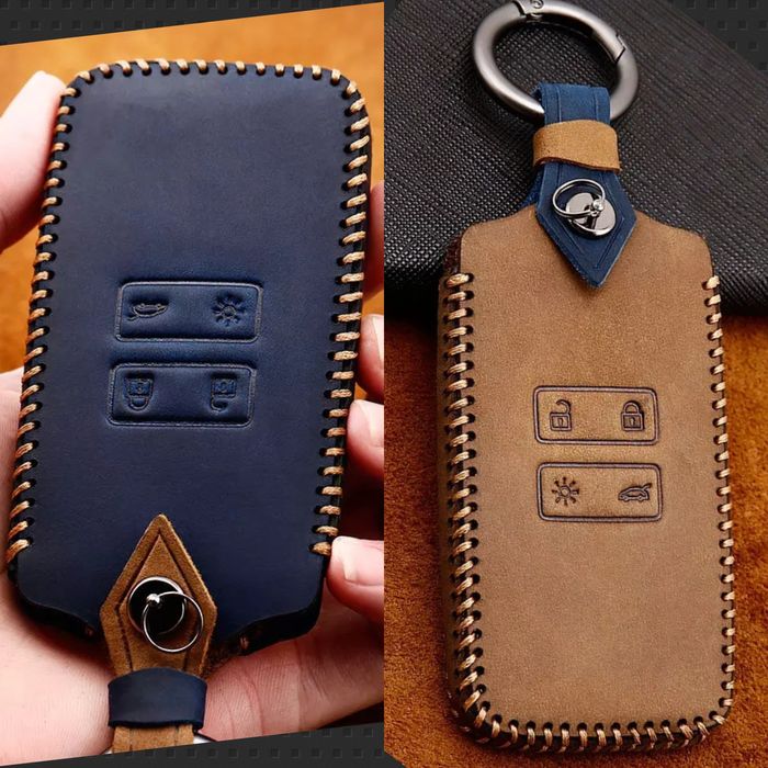 Кожен калъф за ключ Renault Duster Megane Kadjar Clio Koleos Scenic