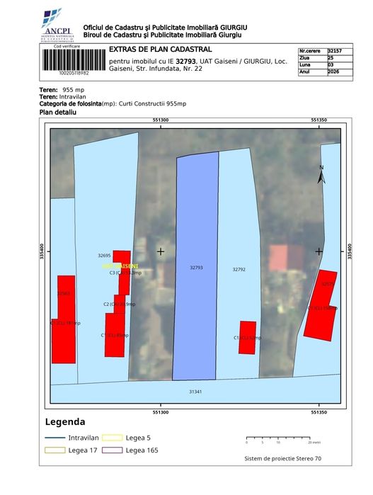 Vând teren  intravilan Gaiseni jud Giurgiu