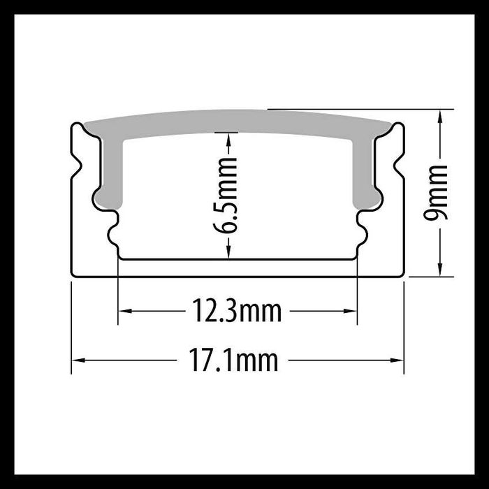APK 207 - Алуминиев профил за открит монтаж, ПЛИТЪК, 2М