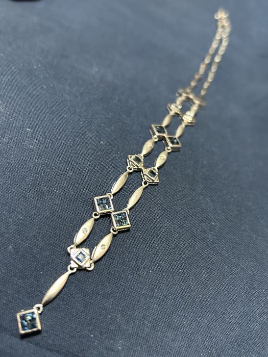 Колье белое золото 14карат