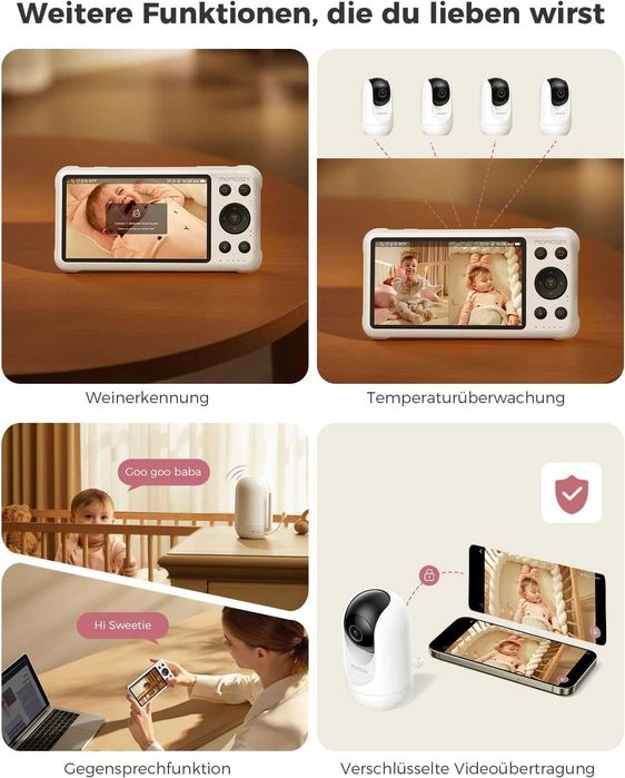 momcozy BM04 видео бебефон с 2 камери и приложение